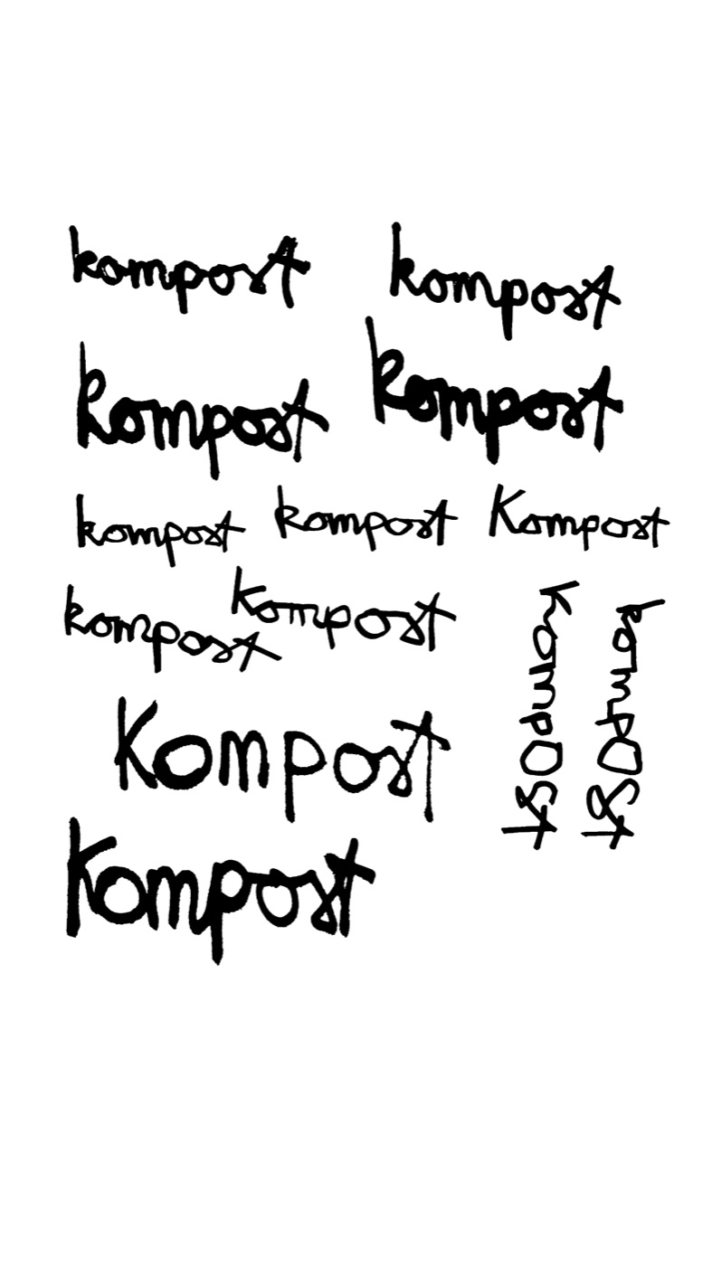Clean black Kompost lettering isolated as the intended vector form